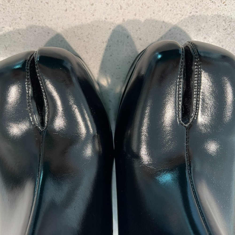 Black Split-Toe Platform Wedges size 13M Custom Made by FSJ